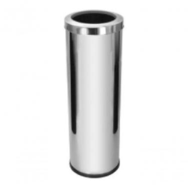 Imagem de Lixeira C33 30L Aço Inox Abertura Manual com Aro e Bandeja Interna para Resíduos Inox