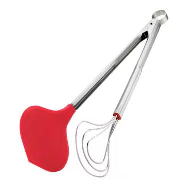 Imagem de Pinça para Peixe com Trava em Silicone Vermelho com Aço Inox Sistema de Trava Patenteado para Cozinhar Art'Inox