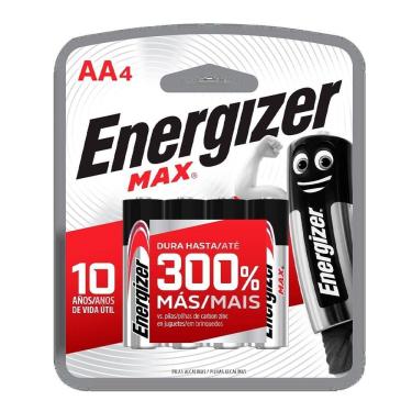 Imagem de Pilha Energizer Alcalina Max AA - Embalagem com 4 Unidades