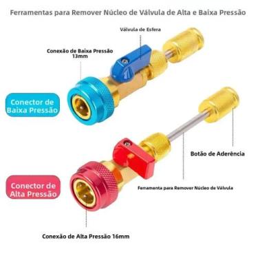 Imagem de Kit Universal De Serviço De Ar Condicionado Automotivo R134A R22 R410 