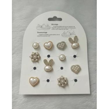 Imagem de Kit Pingentes Strass Botons Babuche Charms Luxo Acessório - Sem marca,