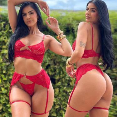 Imagem de Conjunto Sensual C Cinta Liga Maxiane Tamanho:GCor:Vermelho, G, Vermel