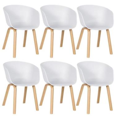 Imagem de Laraz, Kit 6 x cadeiras Cassia Kit Branco