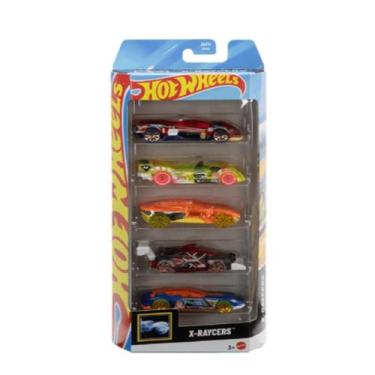 Imagem de Kit carrinhos hot wheels c/ 5pç 01806 mattel, X, Raycers htv41