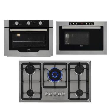 Imagem de Kit Infinity Fischer: Forno Elétrico Cooktop 5B e Micro-ondas, 220V