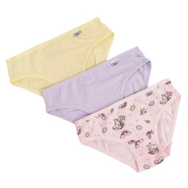 Imagem de Calcinha Infantil Feminina DelRio Kit 3 Peças - 51309-K29, G