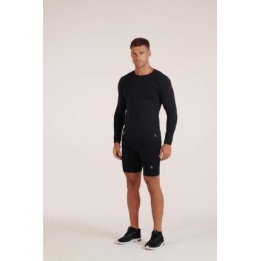 Imagem de Bermuda Térmica Lupo I-Max Masculina Seamless Dry Compressão, Preto, G