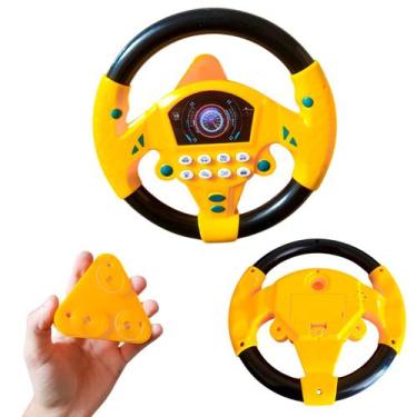 Imagem de Volante Brinquedo Infantil Musical Gira 360º Sons De Carro - Volante i