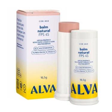 Imagem de Alva Balm Natural Fps 45 Cor 60 - Base Protetor 16,5g