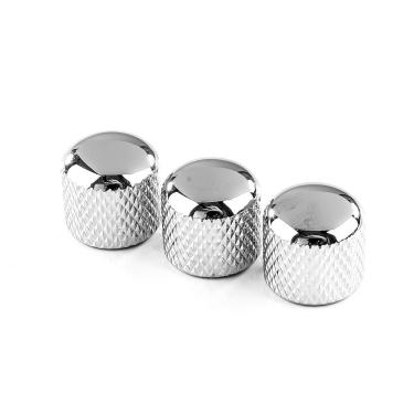 Imagem de Kit 3 Knobs para Instrumentos KPB-SJ-CR Metal Cromado Compatível com Guitarra e Baixo Spirit