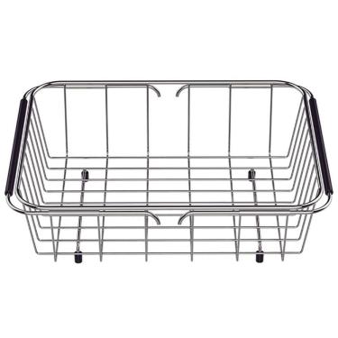 Imagem de Cesta Aramada Retangular para Cubas e Pias em Aço Inox com Alça Regulável Inox Tramontina
