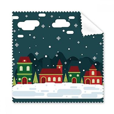 Imagem de Pano de limpeza para casa de árvore de neve, flocos de neve, 5 peças