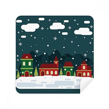 Imagem de Tecido de camurça para casa de árvore de neve, flocos de neve, tecido de camurça, pacote com 2