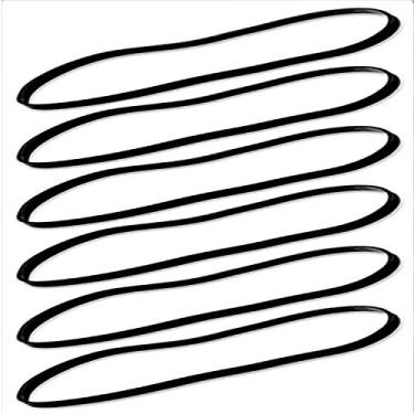 Imagem de Pulseiras de borracha preta de látex resistente | Pacote com 6 pulseiras de borracha premium (7 x 1/8 polegadas) Grandes resistentes a UV - Use para lixeiras de arquivos domésticos de escritório RC Ca