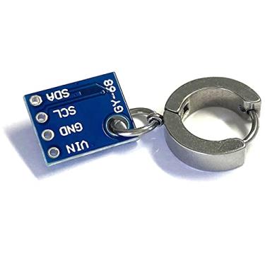 Imagem de LeMall 1 brincos de circuito de personalidade masculino, brincos de design estilo Cyberpunk, brincos de aço de titânio