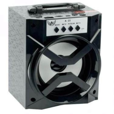 Imagem de Caixa de Som Bluetooth Portátil D-bh1019 Aero com Rádio Fm Usb Tf Preto