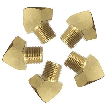 Imagem de Cotovelo Barstock Street de 45 graus com cachimbo de latão, 1/8" NPT Female x 1/8" NPT Male