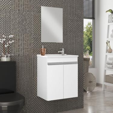 Imagem de Gabinete com Espelho para Banheiro Celta 2 portas Branco