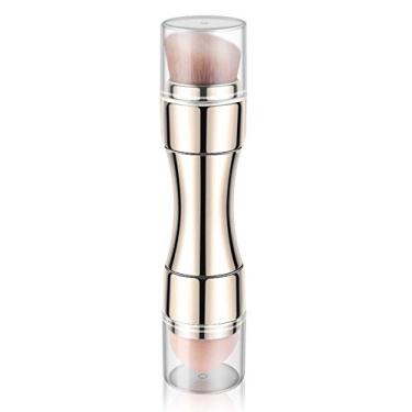 Imagem de Conjunto de pincéis cosméticos retráteis 4 em 1, pincel de borrão de base portátil para blush, pincel de contorno e blush, mini pincel de maquiagem cosmética facial (B)
