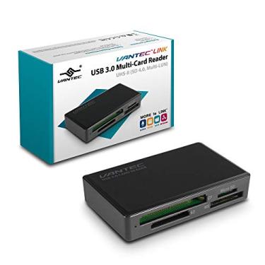 Imagem de Vantec USB 3.0 Leitor de cartão múltiplo UHS-II, SD 4.0, Multi-LUN (UGT-CR615), preto