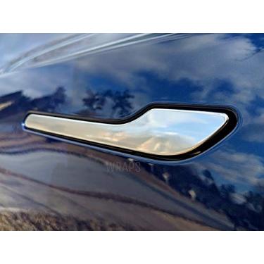 Imagem de EV Wraps Decalque de vinil transparente com maçaneta de porta Tesla Model 3