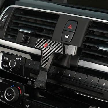 Imagem de Bwen Suporte de telefone de fibra de carbono para BMW Série 3 2012-2018, suporte ajustável para saída de ar do carro, rotação 360, serve para iPhone 13/14/15/16/17/18/X/11/10/9