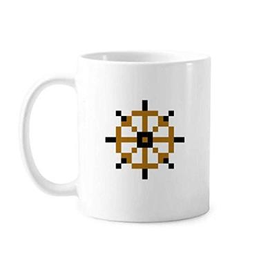 Imagem de Caneca moderna de cerâmica cerâmica caneca de cerâmica caneca de porcelana de café Pixel Art Deco presente