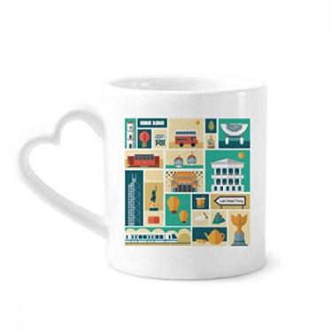 Imagem de Caneca Cultura Local Hong Kong Café Cerâmica Copos Copo Coração Vidro