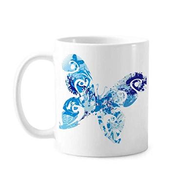 Imagem de Caneca Animal Sky Blue Borboleta Fluttering Graffiti Cerâmica Café Porcelana Utensílios de Mesa