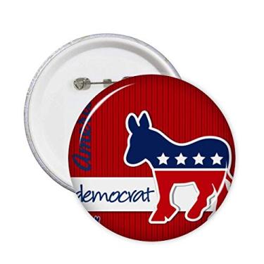 Imagem de Emblema de burro americano democrata broches emblema botão emblema decoração acessório 5 peças