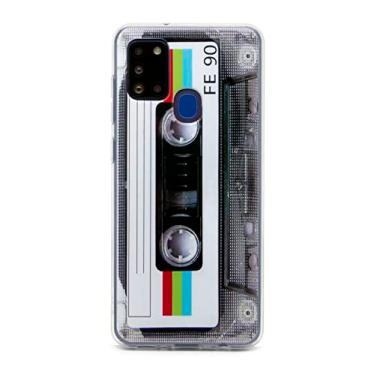 Imagem de FAteamll Capa para Galaxy A21s, à prova de choque e arranhões com capa de fita cassete retrô macia TPU compatível com Samsung Galaxy A21s