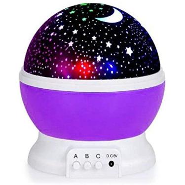 Imagem de Luminaria Abajur Rotativa Projetor Luz Ceu Estrela Criança Festa Neon Quarto