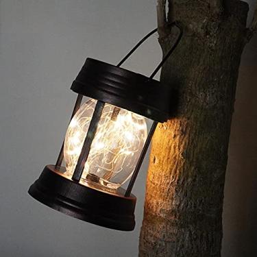 Imagem de Luzes solares, lanternas solares de LED à prova d'água, luzes de jardim, luzes de pendurar para fora, casamento, festa, bar, jardim, Natal, mesa, árvore