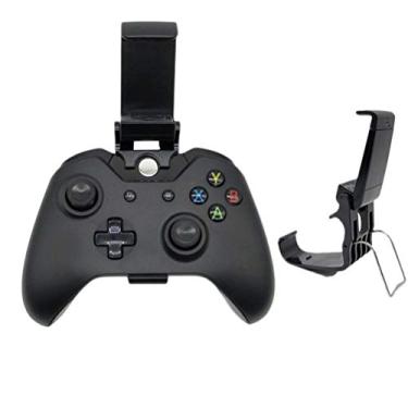 Imagem de Suporte universal de celular de 2 peças para controle de videogame, suporte de clipe para uma alça de jogo (preto)
