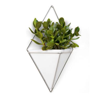 Imagem de Vaso Trigg Grande de Parede Branco Umbra