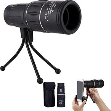 Imagem de Telescópio monocular 16X52, monóculos compactos de prisma de alta potência para adultos, crianças, telescópio monocular HD para observação de pássaros, caminhadas, concertos, viagens
