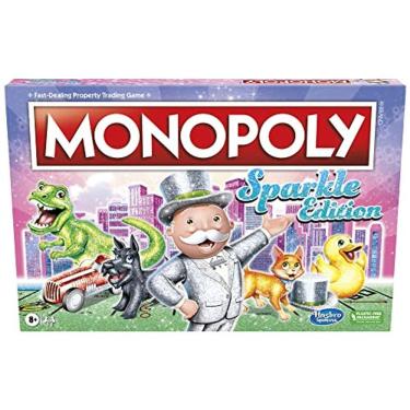 Imagem de Jogo Sparkle Monopoly, Glittery Tokens, Pearlescent Dice, Sparkly Look