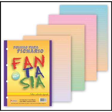 Imagem de Bloco Para Fichario Universit Rainbow 90G 80 Folhas Pct Com 03 108399