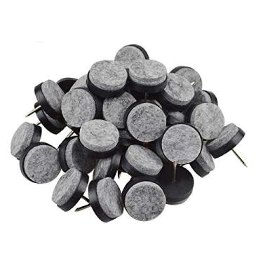 Imagem de 40 peças de almofada de feltro antiderrapante para cadeira de móveis, pés de mesa, protetores de chão, Black 18mm (40 pcs)