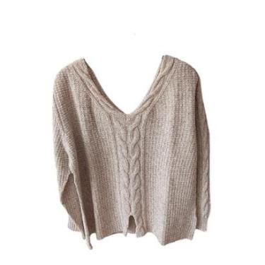 Imagem de Suéter Feminino Plus Size Manga Longa Tricot Mousse Premium-Feminino