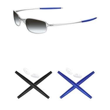 Imagem de Mryok — Protetor nasal de substituição para óculos de sol Oakley Square Wire 2 (2014), Blue & Black, One Size