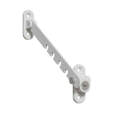 Imagem de Generic Fechadura de janela, restritor de abertura, metal, fácil de instalar, limitador de janela ajustável para gavetas, toldo, janelas, quarto, branco