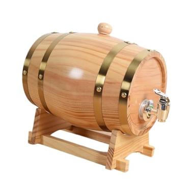 Imagem de Generic Barril de cerveja de madeira, barril de produção de vinho, recipiente de vinho, balde de vinho, barril de vinho para casa de cerveja brandy, Madeira 3L