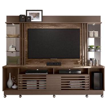 Imagem de Estante Home Theater Frizz Gold com Rodízios Imperial Sépia – Madetec