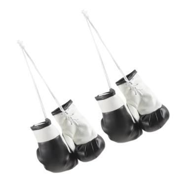 Imagem de 2 pares pendurado ornamentos luvas de boxe decoração luva de boxe chaveiro pingentes luvas de boxe chaveiro/339