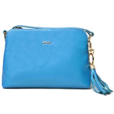Imagem de Bolsa Transversal Couro Artlux 9045, Azul aço