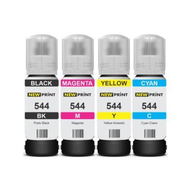 Imagem de Kit 4 Tinta Compatível Impressora Epson Ecotank L1250 - New Print