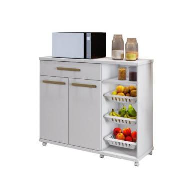 Imagem de Armário de Cozinha com Fruteira Salinas Arte Móveis, Branco