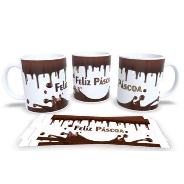 Imagem de Canecas de Porcelana Branca Personalizadas Coleção Feliz Pascoa - Esta