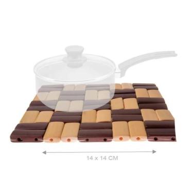 Imagem de Descanso De Panela Bambu para Panela Quadrado 14cm - Aliança